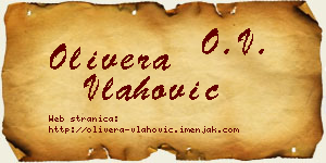 Olivera Vlahović vizit kartica
